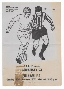 1977 Friendly - GUERNSEY XI v. FULHAM (+ Bobby Moore, George Best, Rodney Marsh) for sale on Ebay