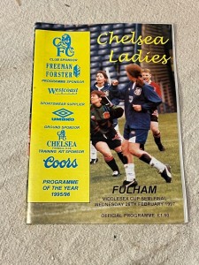 1997 Women's football programme Chelsea Ladies v Fulham Ladies Middlesex Cup for sale on Ebay