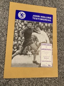 John Hollins Testimonial v Arsenal 1974 Programme. for sale on Ebay