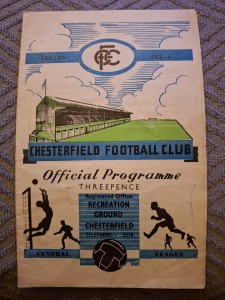 Chesterfield Reserves v Blackpool Res programme.  12/12/1953 for sale on Ebay