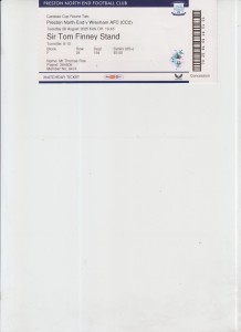 26  8  25  Preston  v  Wrexham      match  ticket for sale on Ebay
