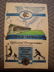 Chesterfield Reserves v Sheffield United Res programme.  27/2/1954 for sale on Ebay
