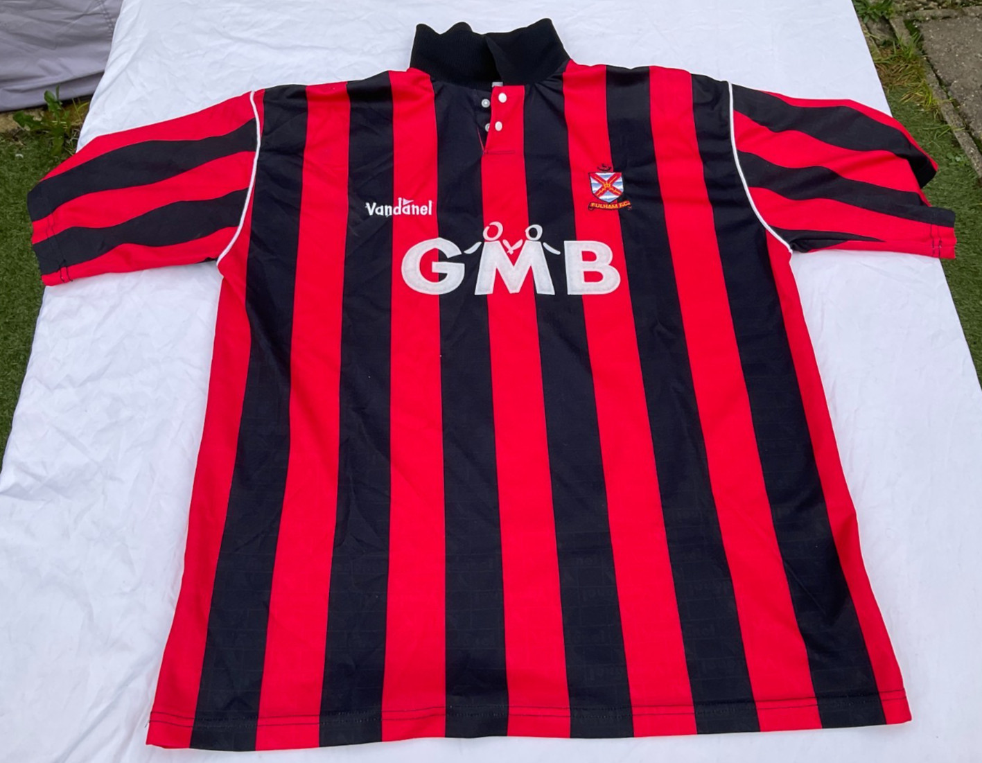Fulham FC 1993-1994 Home original  Football Shirt Vandanel SIZE LARGE for sale on Ebay