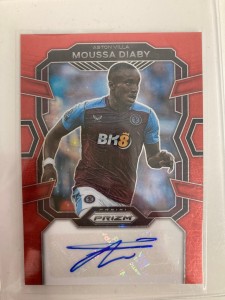 PANINI PREMIER LEAGUE PRIZM 2023-24 MOUSSA DIABY ASTON VILLA RED AUTOGRAPH . for sale on Ebay