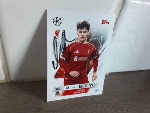 LIVERPOOL - MILOS KERKEZ Hand Signed Topps UEFA Attax Football trading card for sale on Ebay
