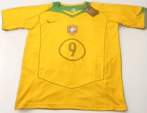 BRAZIL 2004 2005 HOME FOOTBALL SHIRT #9 RONALDO NIKE NATIONAL TEAM JERSEY SIZE M for sale on Ebay