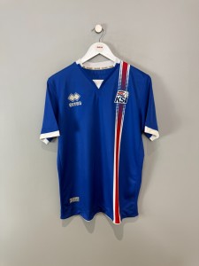 ICELAND 2016/17 HOME SHIRT  (size M)  ERREA ORIGINAL VINTAGE FOOTBALL SHIRT for sale on Ebay