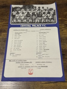 1980/81 Crystal Palace IPSWICH TOWN    RESERVES Football Programme for sale on Ebay