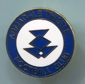 ARMADALE THISTLE FC BADGE for sale on Ebay