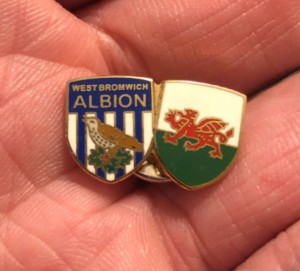 RARE WEST BROMWICH ALBION WBA - WALES FLAG TWIN ENAMEL PIN BADGE for sale on Ebay
