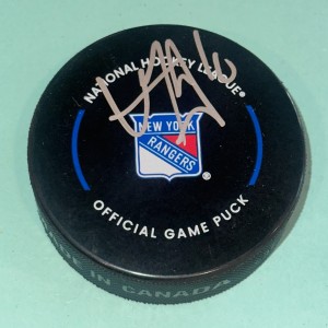 VINCENT TROCHEK Signed New York RANGERS Official GAME Puck Beckett (BAS) for sale on Ebay