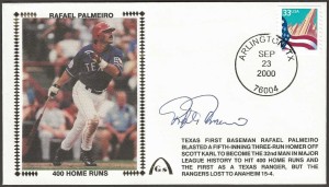 Rafael Palmeiro Signed 400 Home Runs Gateway Stamp Cachet Texas Rangers for sale on Ebay