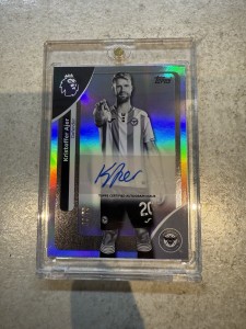 Topps Premier League 2026 B&W Numbered Autograph /75 Kristoffer Ajer Brentford for sale on Ebay
