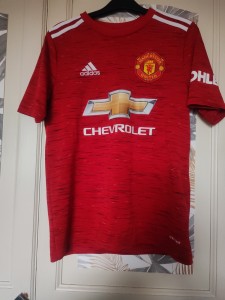 Manchester United 2020/2021 Adidas  Home Shirt Junior 13-14 Years.  for sale on Ebay
