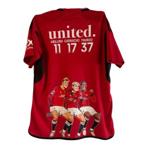 Alejandro Garnacho Kobbie Mainoo Signed Shirt PHOTO PROOF RARE MANCHESTER UNITED for sale on Ebay