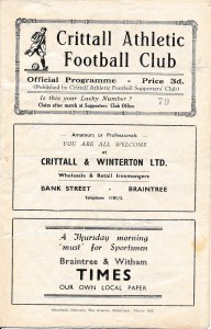 Crittall Athletic v Newmarket Town (FA Amateur Cup Qualifying Round) 1957/1958 for sale on Ebay