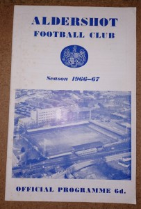 1966/67  ALDERSHOT v QUEENS PARK RANGERS  LEAGUE CUP 2ND ROUND  14/09/1966 for sale on Ebay
