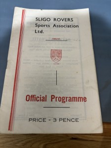 SLIGO ROVERS v DRUMCONDRA Jan 1967 for sale on Ebay