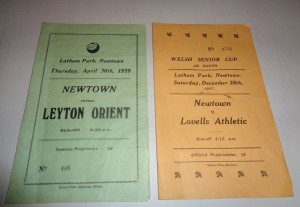 1950's Newtown (Wales) Football Programmes x2 Leyton Orient & Lovells Athletic for sale on Ebay