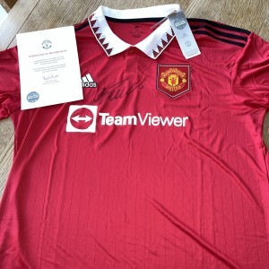 Cristiano Ronaldo Signed 2022/23 Manchester United Shirt with COA for sale on Ebay
