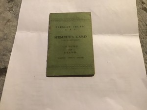 Farsley Celtic Football Team Member/ Fixture Card 1950/1951. for sale on Ebay