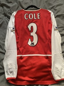 Arsenal Match Worn Ashley Cole Shirt 2003/2004 Invincible Season With COA Proof for sale on Ebay