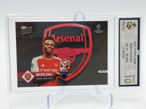 Topps Now UCL 2023/24 - Bukaya Saka Arsenal  /10 -MGC Graded 10 Mint - Card #064 for sale on Ebay