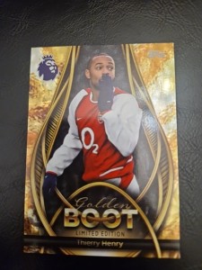 2026 Topps Thierry Henry Premier League Gold Boot Arsenal Limited Edition Card for sale on Ebay