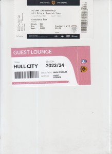 27  4  24  Hull  City  v  Ipswich    directors  box    match  ticket for sale on Ebay