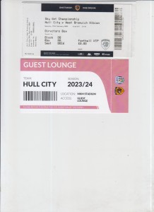 24  2  24  Hull  City  v  West  Brom      directors  box    match  ticket for sale on Ebay
