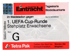 Ticket EC Eintracht Frankfurt - Dynamo Moskau 1993/94 for sale on Ebay