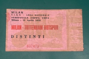 UEFA CUP 1971/72 : AC MILAN vs TOTTENHAM HOTSPURS for sale on Ebay