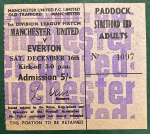 1967 Manchester United V Everton Match Ticket Stub 1967 1968 European Champions for sale on Ebay