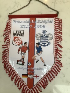 Rot-Weib Erfurt v Queens Park Rangers QPR Pre Season Friendly Pennant 22.7.14 for sale on Ebay