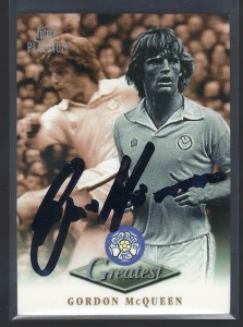 FUTERA 1998 - GORDON McQUEEN- LEEDS UNITED -HAND SIGNED GOLD EDGE  GREATEST CARD for sale on Ebay