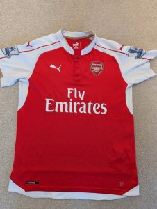 Arsenal 2015/16 Home Shirt Puma Large Fly Emirates Red/White Jersey for sale on Ebay