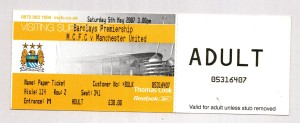 Manchester City v Manchester United 2006-2007 Premier League Ticket 05/05/2007 for sale on Ebay