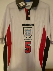 Tony Adams Hand-Signed England World Cup 1998 Home Shirt /COA - Private signing for sale on Ebay