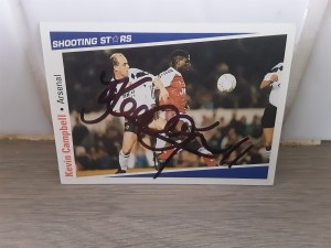ARSENAL - KEVIN CAMPBELL Signed Rare Shooting Stars 91/92 Football trading card  for sale on Ebay
