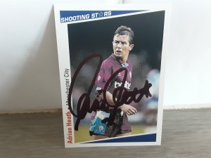 MAN CITY - ADRIAN HEATH rare Signed Shooting Stars 91/92 Football trade card  for sale on Ebay