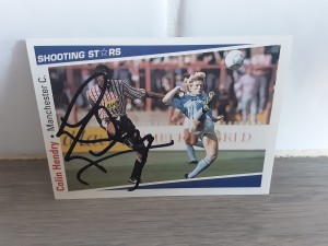 MAN CITY - COLIN HENDRY rare Signed Shooting Stars 91/92 Football trade card  for sale on Ebay