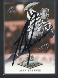 FUTERA 1998 - ALAN SHEARER - NEWCASTLE UNITED -HAND SIGNED  GREATEST CARD for sale on Ebay