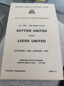 Sutton United V Leeds United 1970 Football Programme Good Condition for sale on Ebay