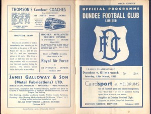 Programme Dundee v Kilmarnock League Championship 15-3-1969 for sale on Ebay