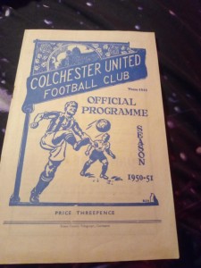 Colchester united v Bristol city 1950 51 football programme for sale on Ebay