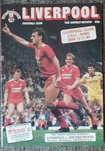 LIVERPOOL v OXFORD UNITED   DIVISION ONE  18th OCTOBER 1986  POST INCLUDED for sale on Ebay