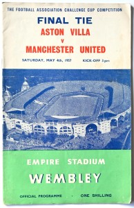 Aston Villa v Manchester United FA Cup Final 1957 for sale on Ebay