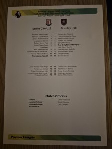 2025/26 Stoke City U18s v. Burnley U18s  for sale on Ebay