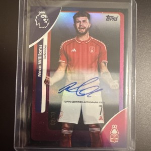 Topps Premier League 2026 Neco Williams Nottingham Forest Auto /10 Auto for sale on Ebay