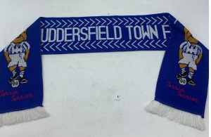 HUDDERSFIELD TOWN FC Terrier Terrier Scarf Blue Football Memorabilia for sale on Ebay